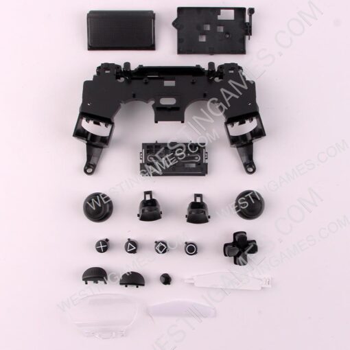 Complete Key Button Accessoires Set Replacement for PS4 Controller JDM-050 Black