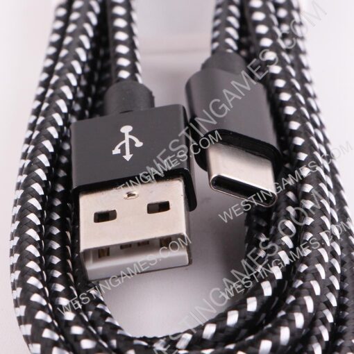 6Ft Long Braided Type-c USB 3.0 Data Sync Charger Cable Cord 2.4A For Smart Phones / XBOX Series PS5 - Image 2
