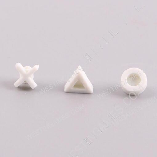 Replacement Rubber Feet Cover Cap Set for PS4 Slim Housing Shell - White (3 Piece)