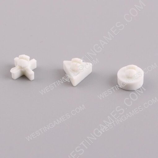 Replacement Rubber Feet Cover Cap Set for PS4 Slim Housing Shell - White (3 Piece) - Image 3