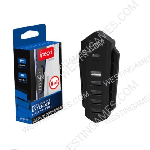 USB 2.0 HUB 6 in 1 Extender HUB Converter USB Connection Splitter for PS5