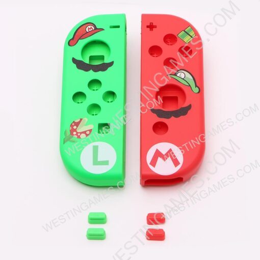 Left and Right Housing Cover Case with SL SR Button Set for Switch Joy-con Mario and Luigi - Image 3