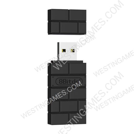 8Bitdo Wireless Bluetooth Adapter Black for PS5 PS4 Switch Windows Mac & Raspberry Pi - Image 2
