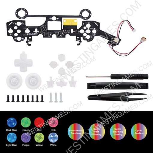 New Eight Color LED Light Board No Welding Required Accessories For PS5 BDM-010 Gamepad Controller - Image 3