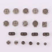 Tansparent Complete Key Button Accessoires for Switch Left and Right Joycon Controller - Black