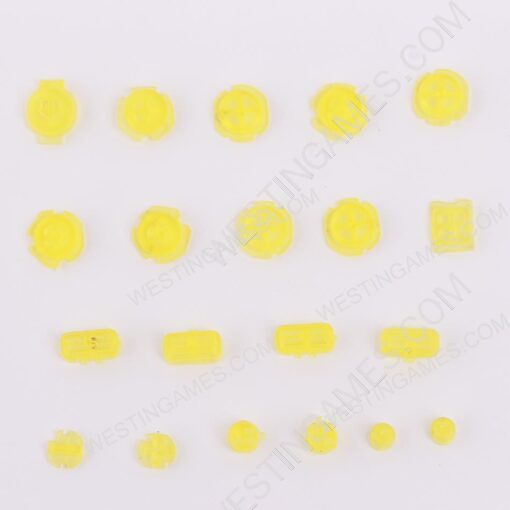 Tansparent Complete Key Button Accessoires for Switch Left and Right Joycon Controller - Yellow