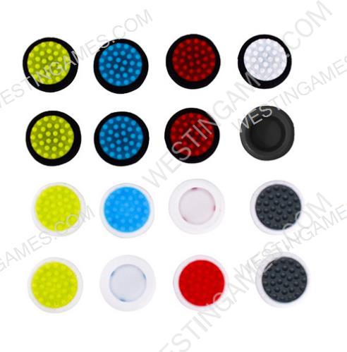 New Silicon Pimple Thumb Grip Analog Stick Cover Caps Dual Color for PS4/PS5/Xbox/xsx/xss - Black