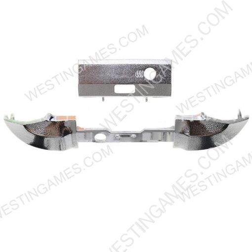 Replacement Mirror Chrome lb rb Trigger Button with Middle Piece Frame for XBOX Series x Controller - Siliver