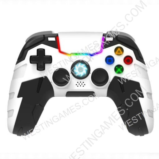 New Iron Man Design Wireless Bluetooth Gamepad Controller with Double Shock Motion Controlfor PS3 PS4 - White