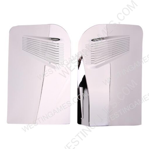 Replacement Mirror Chrome Housing Case Faceplate Cover with Vented Design for PS5 HUD System - Silver