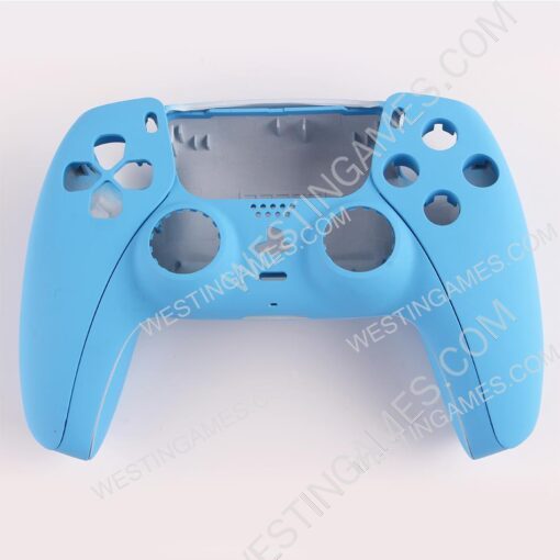 Replacement Handfeel Top and Bottom Housing Shell Case for Playstation 5 PS5 Controller - Light Blue
