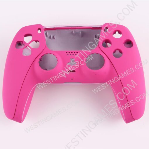 Replacement Handfeel Top and Bottom Housing Shell Case for Playstation 5 PS5 Controller - Pink