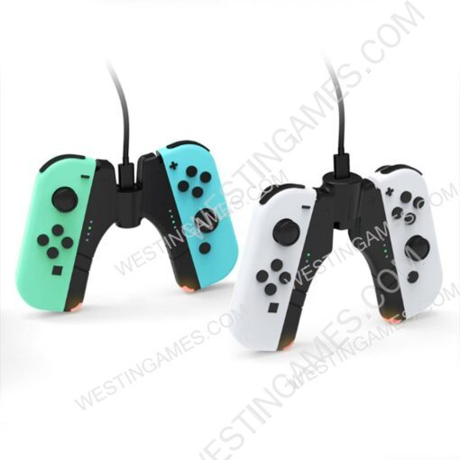 Handle Four-in-one Charging Joycon Handle Detachable Handle Charger TNS-1180 For Nintendo Switch OLED - Image 3