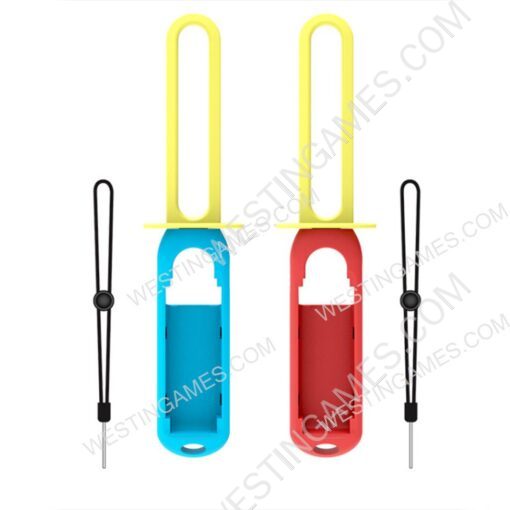 2 Packs Small Handle Fencing Sports Grip Left and Right Controller Lightsaber Grip for NS Switch OLED