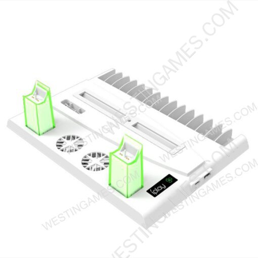 Multifunctional Cooling Stand with Earphone Handled Rapid Charger and LED Inication for PS5 Console