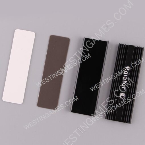 Heatsink Aluminum M.2 Cooling Cooler Heat Sink Heat Thermal Pads M2 for NVME PCIE 2280 SSD Hard Drive Disk PS5 - Black - Image 2