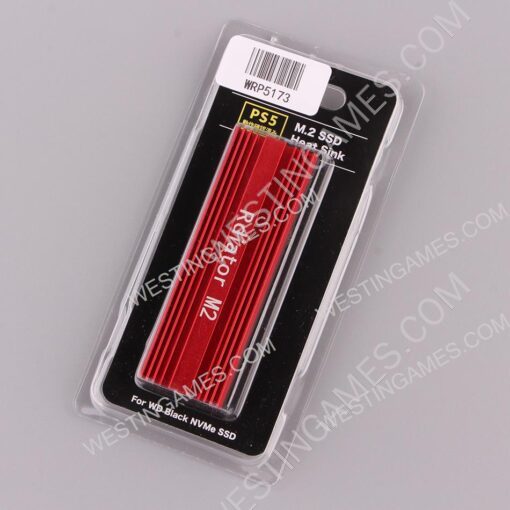 Heatsink Aluminum M.2 Cooling Cooler Heat Sink Heat Thermal Pads M2 for NVME PCIE 2280 SSD Hard Drive Disk PS5 - Red