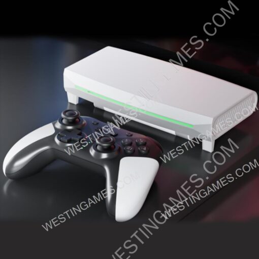 H6 4K 64G Retro TV Video Game Console with NS Gamepads 2.4G Wireless Controller Open Source Simulators PSP N64 White