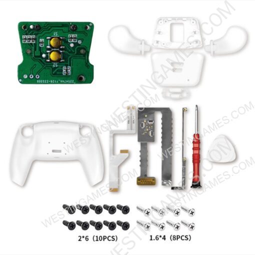 Rear Expansion Extender Controller Back Button Accessory Programable Rise Remap Kit for PS5 V1-V3 Gamepad - Red - Image 2