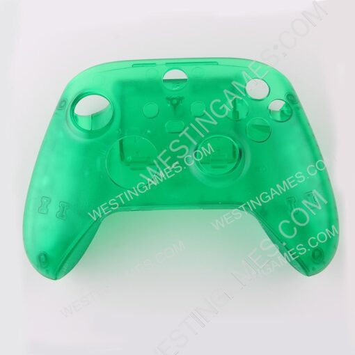 Replacement Transparet Top and Bottom Housing Shell Case for XBOX Series Controller - Green