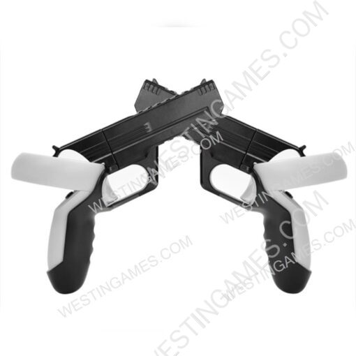 Shooting Game Pistol Grips Handle Gun Case Left and Rgith VR Accessories For Oculus Quest 2 - Black