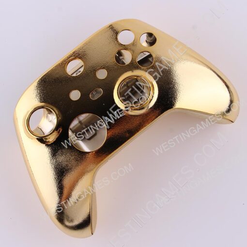Replacement Mirror Chrome Top and Bottom Housing Shell Case for XBOX Series Controller - Gold - Image 2