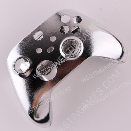 Replacement Mirror Chrome Top and Bottom Housing Shell Case for XBOX Series Controller - Silver - Image 2