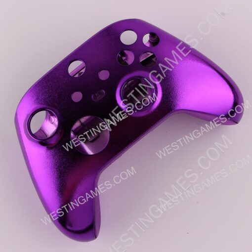 Replacement Mirror Chrome Top and Bottom Housing Shell Case for XBOX Series Controller - Purple - Image 2