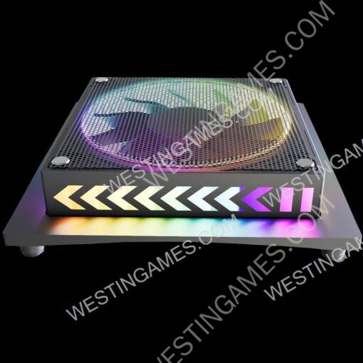 Dustproof Cover Metal Net Fan External Cooling System Top Cooling Fan with RGB LED Ligh for Xbox Series X Console