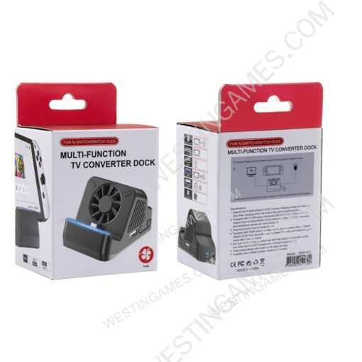 Mini HDMI Adapter TV Video Converter Dock with Cooling Fan for NS Switch and OLED Console - Image 3