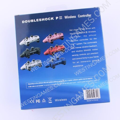 Bluetooth Wireless Controller with Blue Blister Packing for PS3 - Black - Image 2