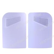 Replacement Red Housing Case Faceplate Cover with Vented Design for PS5 DE System - White