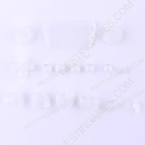 Complete Button Keys V2.0 for PS5 Controller Accessories 16pc Set - Clear White