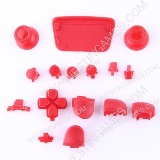 Complete Button Keys V2.0 for PS5 Controller Accessories 16pc Set - Red - Image 2