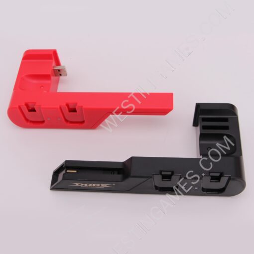TNS-0122B Charger Charging Dock Stand Station Holder for Switch and oled Joy-Con Game Console Red-Black - Image 3
