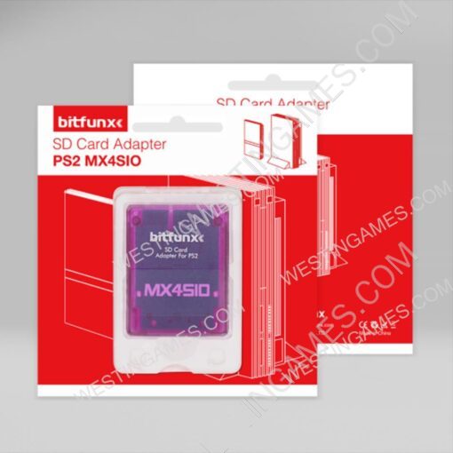 MX4SIO SIO2SD SD Card Adapter Transparent Reader Memory Card Program Game Card for PS2 Game Consoles Clear Purple