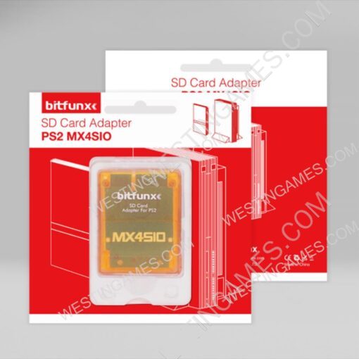 MX4SIO SIO2SD SD Card Adapter Transparent Reader Memory Card Program Game Card for PS2 Game Consoles Clear Orange
