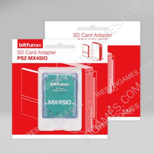 MX4SIO SIO2SD SD Card Adapter Transparent Reader Memory Card Program Game Card for PS2 Game Consoles Clear Blue