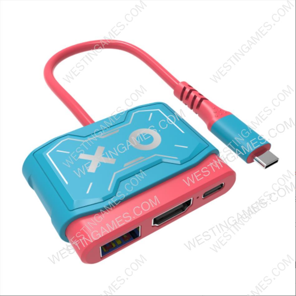 Charging Dock Adapter Type-C to 1080P HDMI Dock Converterfor NS Switch and Oled