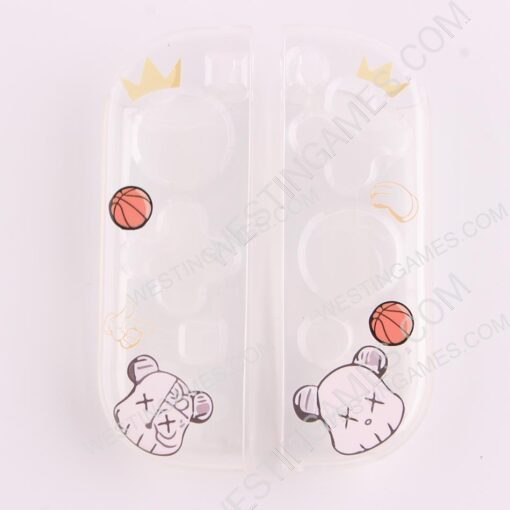 Soft Clear tpu+PC Grip Case and Ergonomic Shock-Absorption Flip Cover for switch OLED - Gloomy bear - Image 3