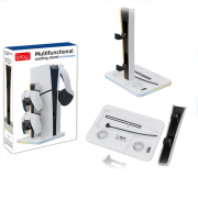 Cooling Stand with RGB Light Fan and PS5 Dual Controller Charging Dock HBP-539 For PS5 Slim Disc Digital Editions