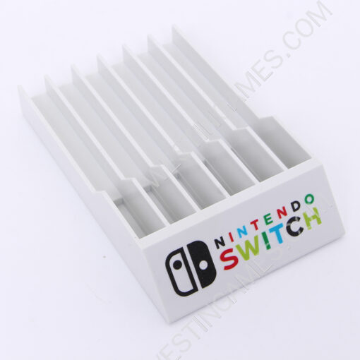 6 Game Disc Storage Seat Gamebox Stand for Switch oled and Switch Lite White Switch LOGO - Image 2