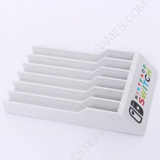 6 Game Disc Storage Seat Gamebox Stand for Switch oled and Switch Lite White Switch LOGO - Image 3