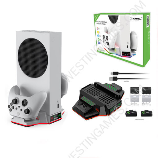 Controller Charging Station with Fan for Xbox Series S-White
