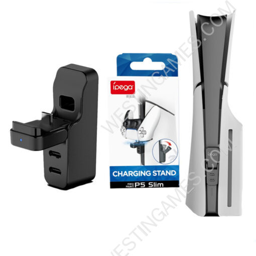 Gamepad Controller Charger Stand With 2 USB Tpye C Port Charger Dock PG-P5S040 For PS5 Slim Console