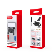 Wall Stand Holder with Switch Controller Hook Console Dock Bracket Wall Mount Storage for Switch OLED Black