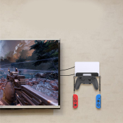 Wall Stand Holder with Switch Controller Hook Console Dock Bracket Wall Mount Storage for Switch OLED Black 02