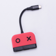 3in1 Type-C 4K 30Hz HD Dock Converter Adapter for Switch and OLED - Red 02