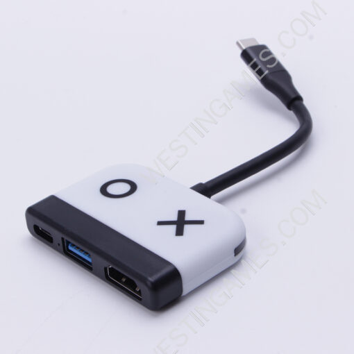3in1 Type-C 4K 30Hz HD Dock Converter Adapter for Switch and OLED - White - Image 5