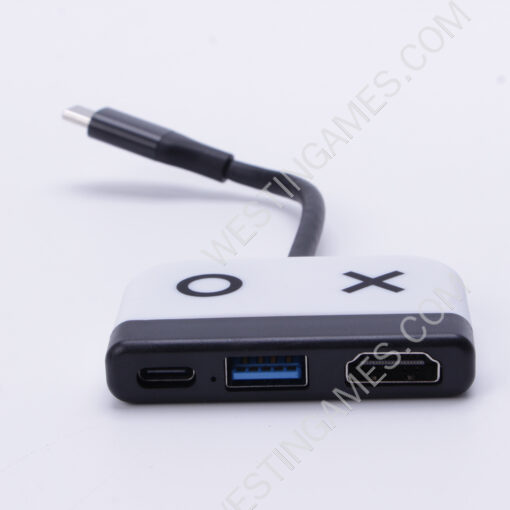 3in1 Type-C 4K 30Hz HD Dock Converter Adapter for Switch and OLED - White - Image 6